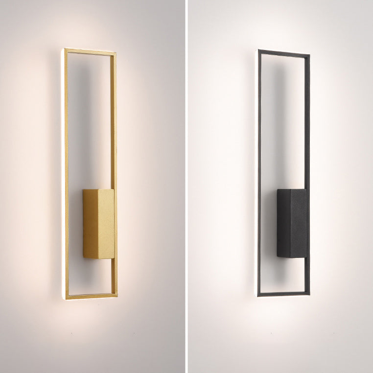 مصباح حائط LED من السيليكون الحديدي بتصميم مستطيل عصري بسيط لغرفة المعيشة 