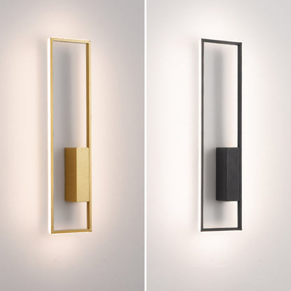 مصباح حائط LED من السيليكون الحديدي بتصميم مستطيل عصري بسيط لغرفة المعيشة 