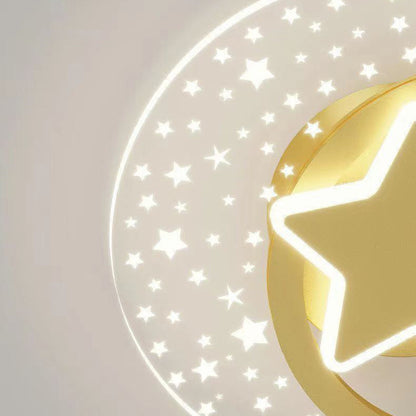 مصباح حائط LED بتصميم نجمة القمر مصنوع من الحديد والألومنيوم والأكريليك بتصميم بسيط وعصري لوضعه بجانب السرير 