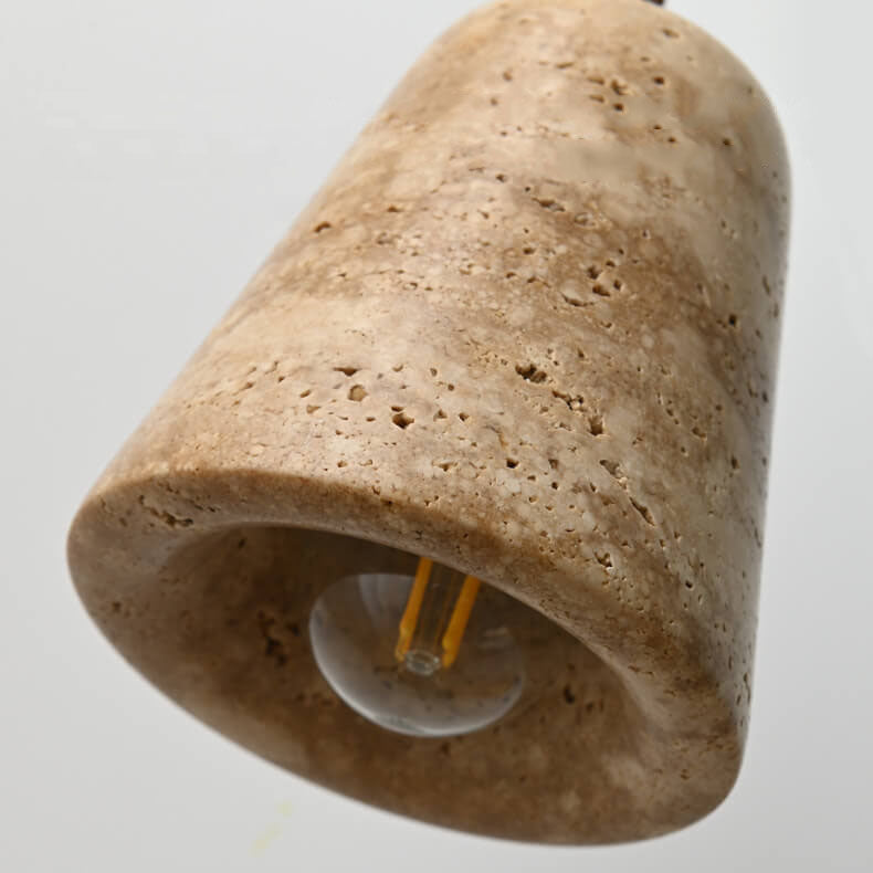 Japanese Style Stone Column Cone 1-Light Pendant Light