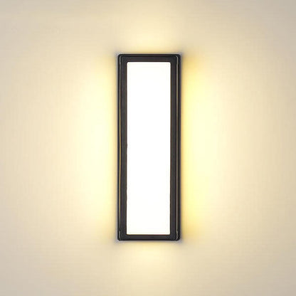 مصباح حائط LED مقاوم للماء مصنوع من الألومنيوم والأكريليك مربع الشكل للفناء الخارجي 