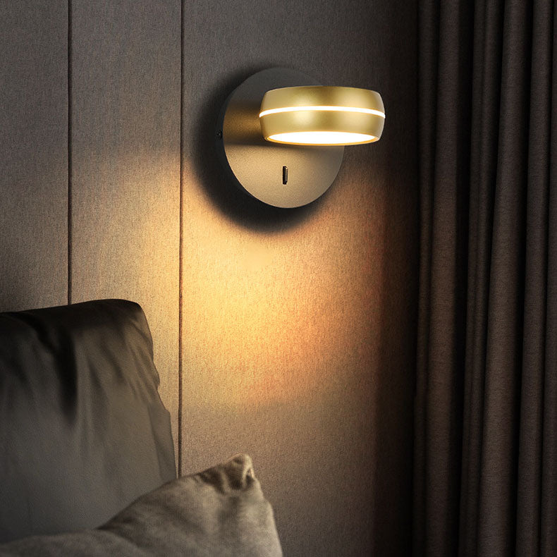مصباح حائط LED مستطيل الشكل من الألومنيوم والحديد PS بتصميم عصري بسيط لغرفة النوم 