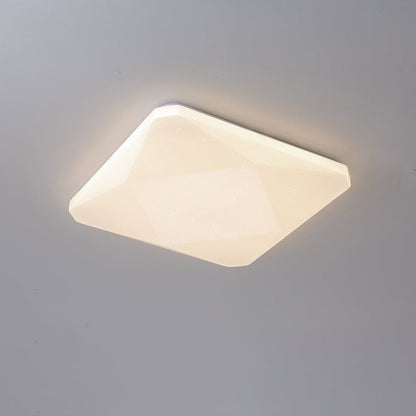 Contemporary Nordic Iron Acrylic Starry Sky Square Shade LED Flush Mount Ceiling Light For Living Room