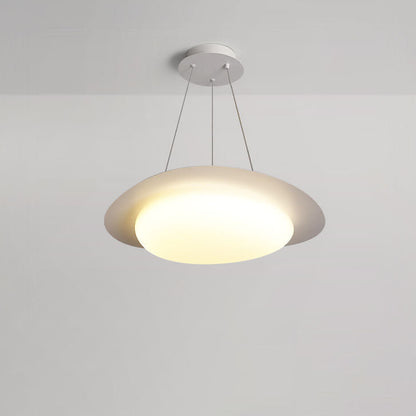 مصباح LED معلق من الحديد الأكريليكي باللون الأبيض بتصميم بسيط على الطراز الاسكندنافي 