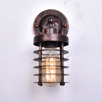 Northern Retro Industrial Wrought Iron 1-Light Wall Sconce Lamp