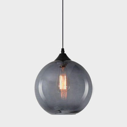 Nordic Minimalist Stained Round Glass 1-Light Pendant Light