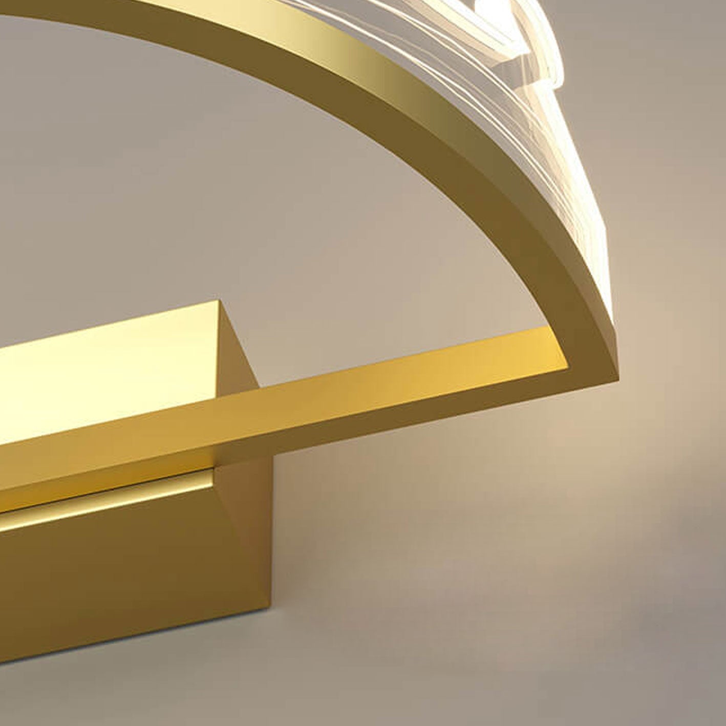 مصباح حائط LED من Nordic Light بتصميم تاج ذهبي فاخر مصنوع من الحديد والأكريليك 