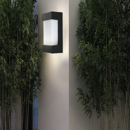 مصباح حائط LED خارجي مقاوم للماء مصنوع من الأكريليك بتصميم مربع بسيط وحديث 