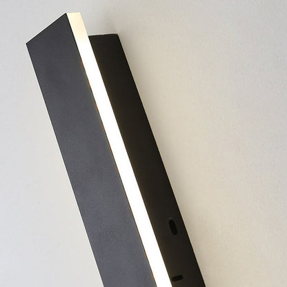 Retro Outdoor Rectangular Strip Waterproof LED Wall Sconce Lamp