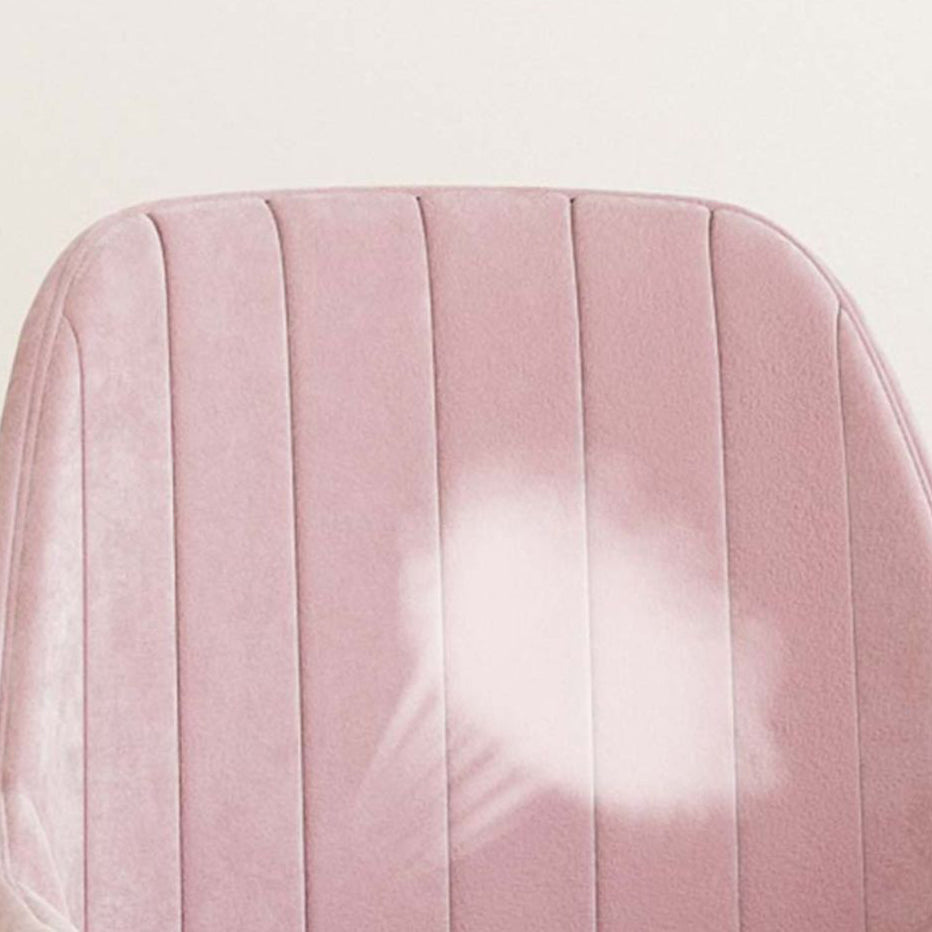 Contemporary Scandinavian Velvet PU Leather Sponge Emulsion Metal Square Vanity Stool Backrest Armrest For Bedroom