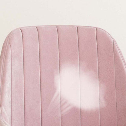 Contemporary Scandinavian Velvet PU Leather Sponge Emulsion Metal Square Vanity Stool Backrest Armrest For Bedroom