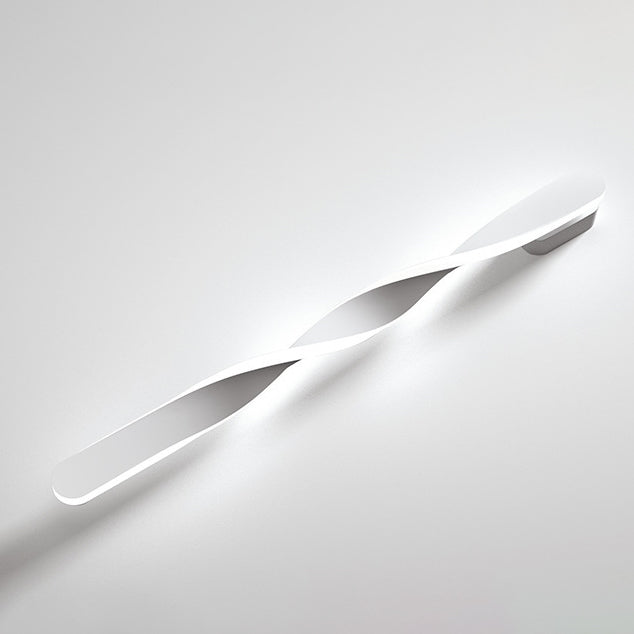 مصباح حائط LED طويل من الألومنيوم والسيليكون بتصميم حلزوني عصري بسيط لغرفة المعيشة 