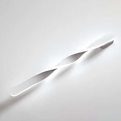 مصباح حائط LED طويل من الألومنيوم والسيليكون بتصميم حلزوني عصري بسيط لغرفة المعيشة 