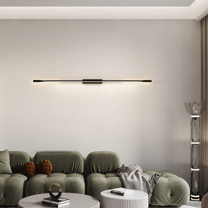 مصباح حائط LED من السيليكون بخط مستقيم من الألومنيوم بتصميم عصري بسيط لغرفة المعيشة 