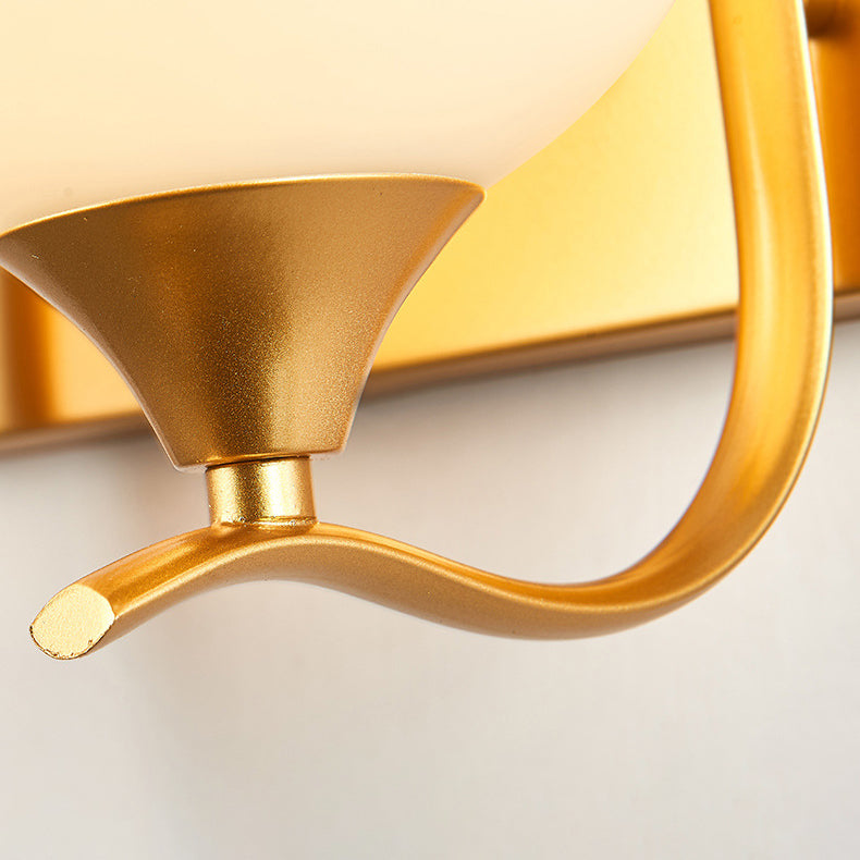 Modern Simplicity Iron Glass Ball 1/2 Light Wall Sconce Lamp For Bedside