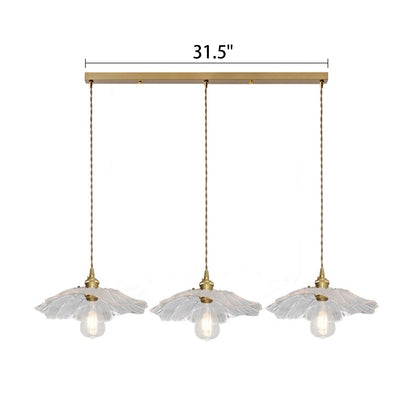 Nordic Light Luxury Brass Glass 1/3-Light Pendant Light