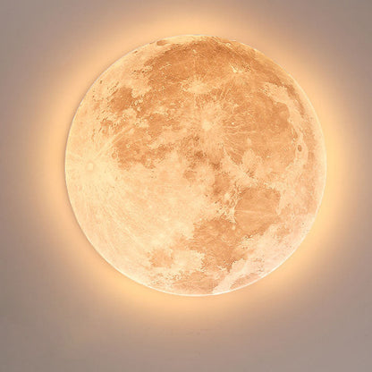 Nordic Minimalist Moon Round PVC LED Flush Mount Ceiling Light