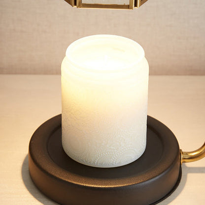 Contemporary Retro Iron Glass Cylinder Shade 1-Light Melting Wax Table Lamp For Bedroom