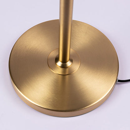 Traditional Luxury Copper Brass Crystal Crown Pendant 3-Light Standing Floor Lamp For Bedroom
