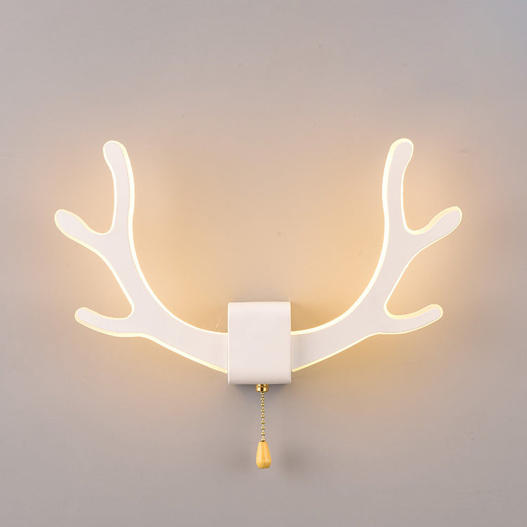 Contemporary Creative Antler Iron Acrylic LED Wall Sconce Lamp For Bedroom