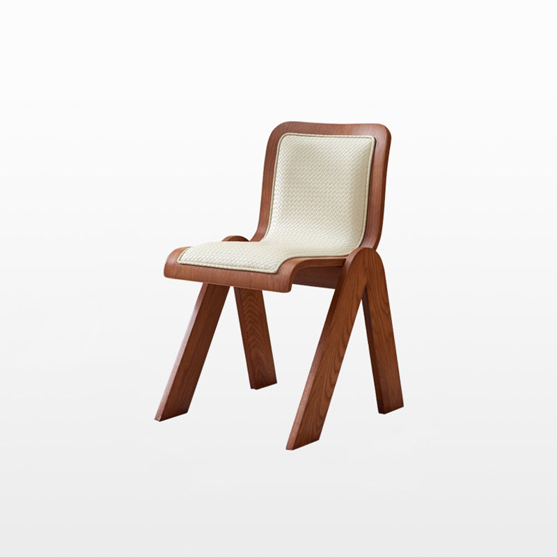 Traditional Vintage Square Ash Wood High Density Sponge Rattan Dining Chair Backrest For Dining Room