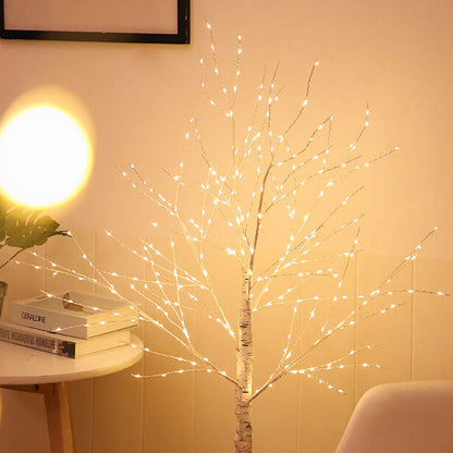 300 Light Copper Wire Full of Star Birch Tree USB Charging LED Light