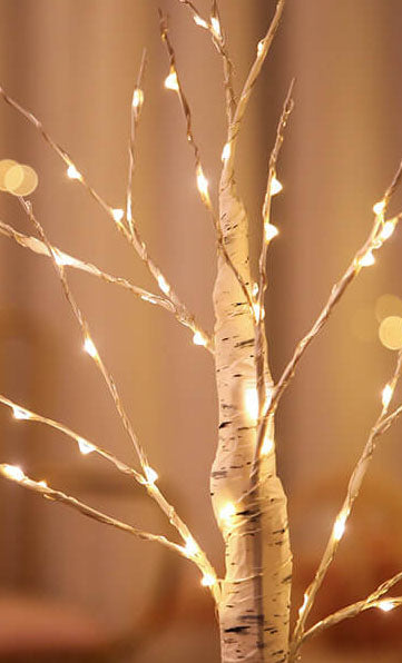 300 Light Copper Wire Full of Star Birch Tree USB Charging LED Light