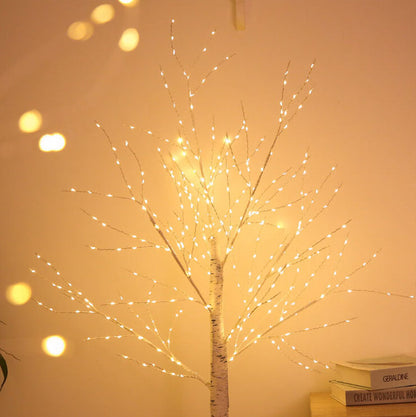 300 Light Copper Wire Full of Star Birch Tree USB Charging LED Light