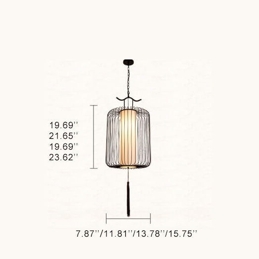 New Chinese Style Retro 1-Light Bird Cage Shade Pendant Light