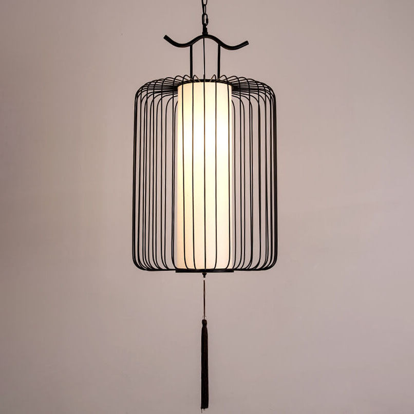 New Chinese Style Retro 1-Light Bird Cage Shade Pendant Light