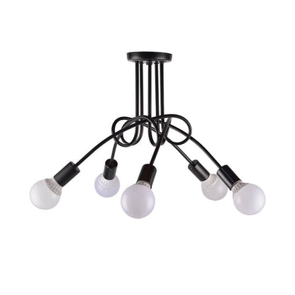 Wrought Iron 5-Light Iron Knotted Chandeliers