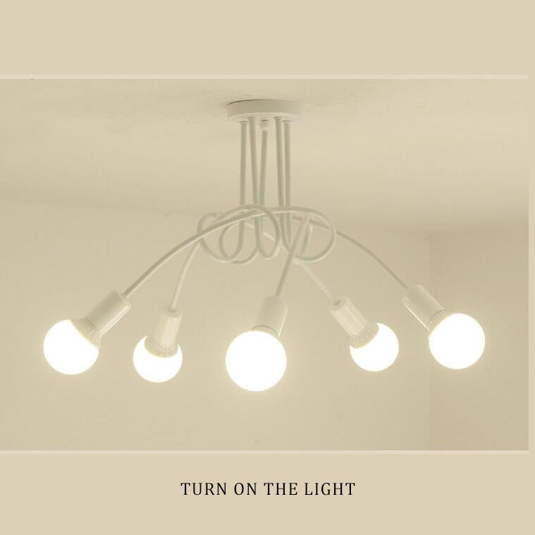 Wrought Iron 5-Light Iron Knotted Chandeliers