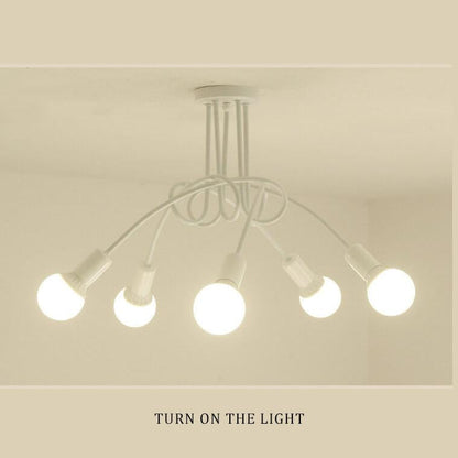 Wrought Iron 5-Light Iron Knotted Chandeliers