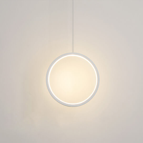 Minimalist Circle 1-Light LED Metal Shade Pendant Light