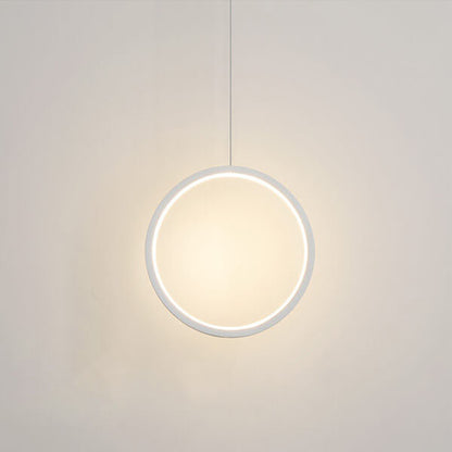 Minimalist Circle 1-Light LED Metal Shade Pendant Light