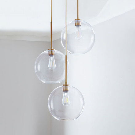 Nordic Gradient Glass 1-Light Globe Pendant Light