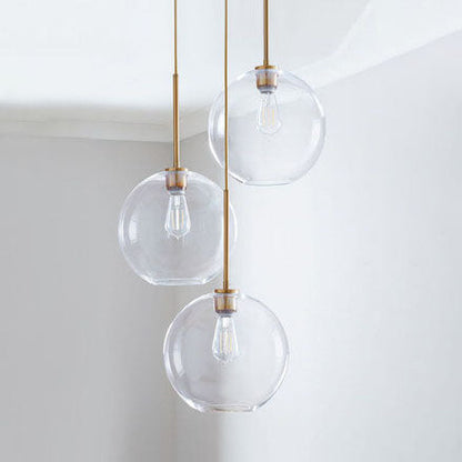 Nordic Gradient Glass 1-Light Globe Pendant Light