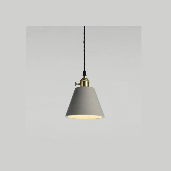 Cement 1-Light Dome Pendant Light 4 Design