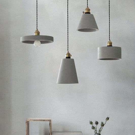 Cement 1-Light Dome Pendant Light 4 Design