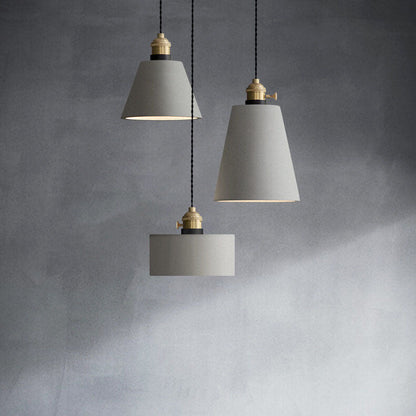 Cement 1-Light Dome Pendant Light 4 Design