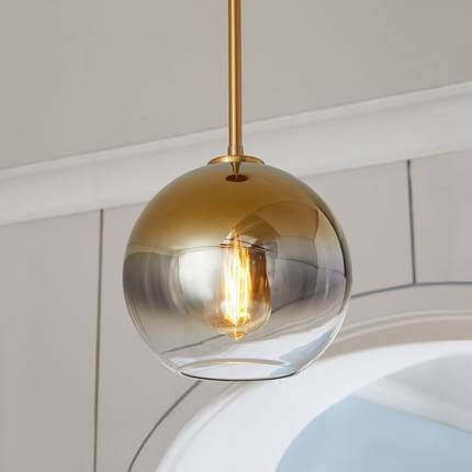 Nordic Gradient Glass 1-Light Globe Pendant Light