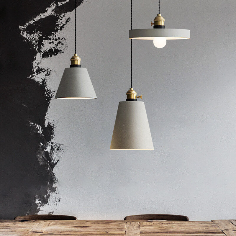 Cement 1-Light Dome Pendant Light 4 Design