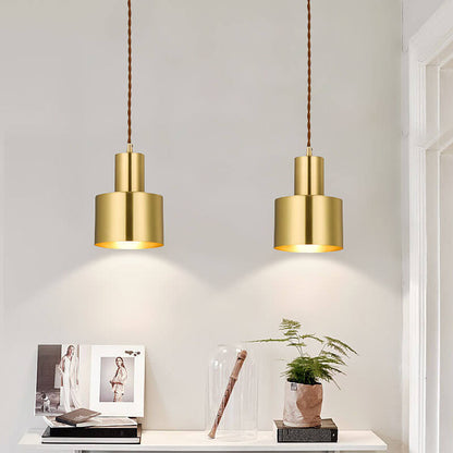Golden Iron 1-Light Geometry Pendant Light