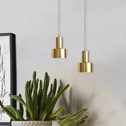 Golden Iron 1-Light Geometry Pendant Light