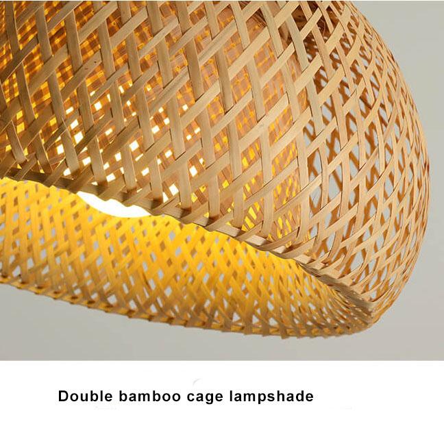 Rattan 1-Light Single Dome Shaped Pendant Light