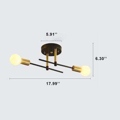 إضاءة LED شبه مسطحة بمصباحين بتصميم بسيط 