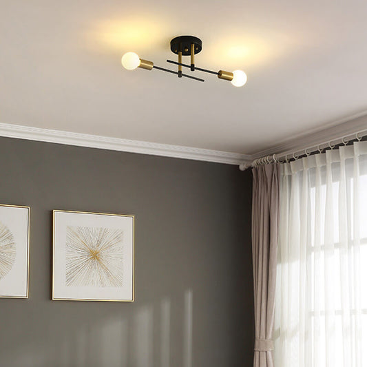 إضاءة LED شبه مسطحة بمصباحين بتصميم بسيط 