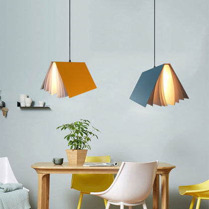 Flying Book 1-Light Metal PVC Book Shade Pendant Light