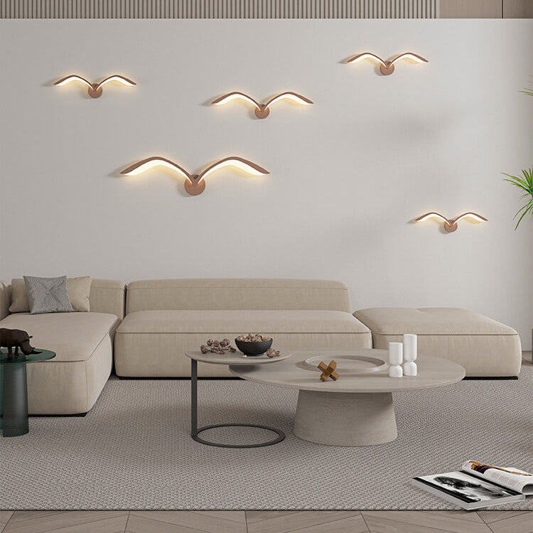 مصباح حائط LED من الأكريليك بتصميم طائر النورس بتصميم بسيط إسكندنافي 
