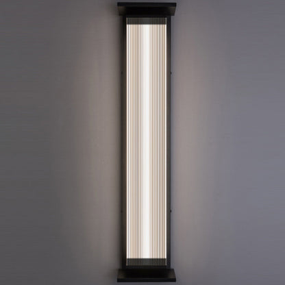 Modern Minimalist Waterproof Rectangular Stainless Steel Acrylic LED Wall Sconce Lamp For Outdoor Patio